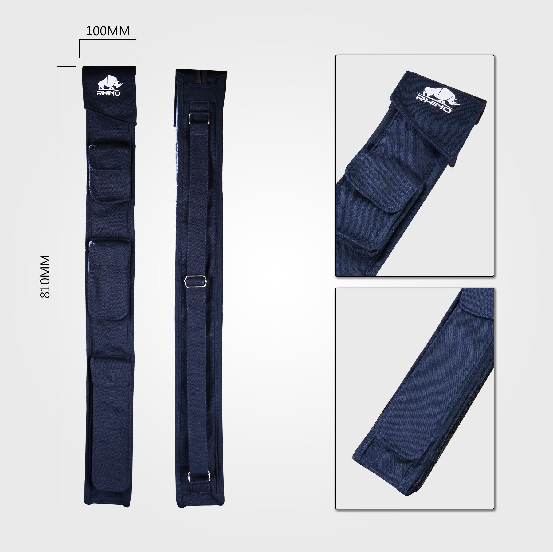 RHINO SOFT CUE CASE 1X2 - NAVY
