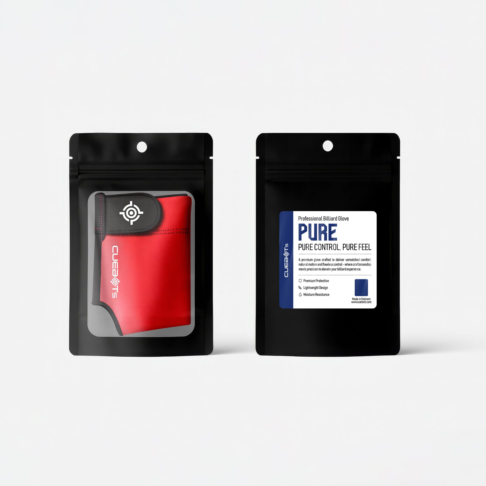 CUEBOTS Left Hand Glove - Pure Red