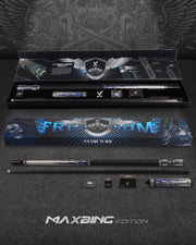EVO FREEDOM MAXBING EDITION - AZURE FLAME - BLACK LEATHER WRAP