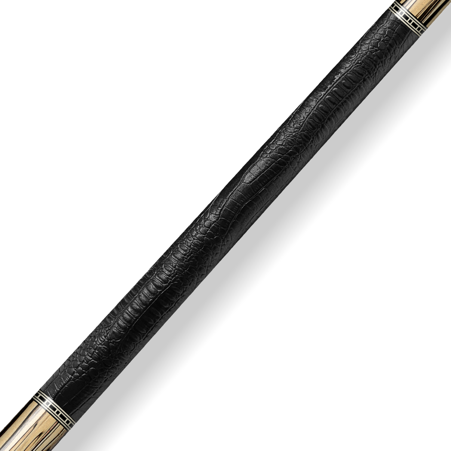 Rhino RETRÔ Cue Butt - Pale Moon Ebony- Crocodile Embossed Microfiber Leather Wrap