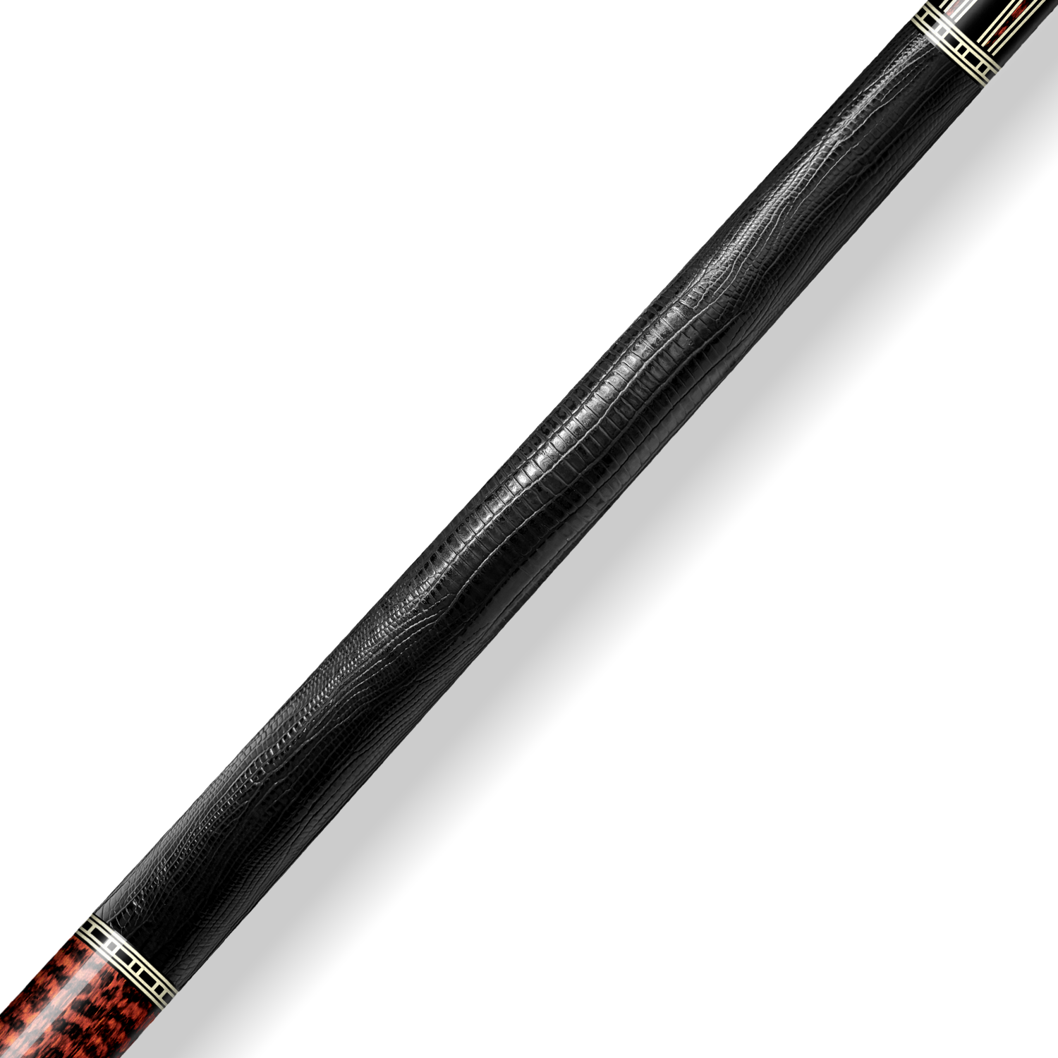 Rhino RETRÔ Cue Butt - Snake - Lizard Embossed Microfiber Leather Wrap & Point