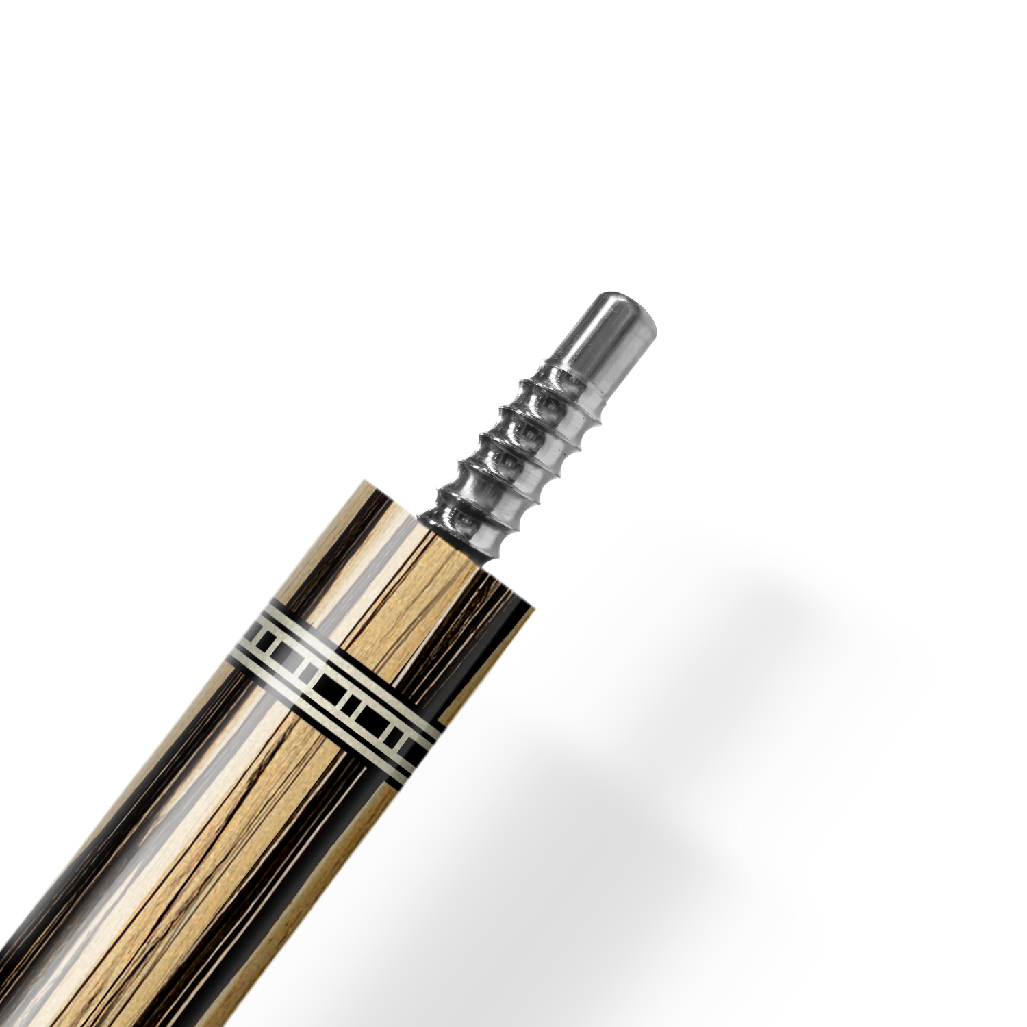 Rhino RETRÔ Cue Butt - Pale Moon Ebony- Crocodile Embossed Microfiber Leather Wrap