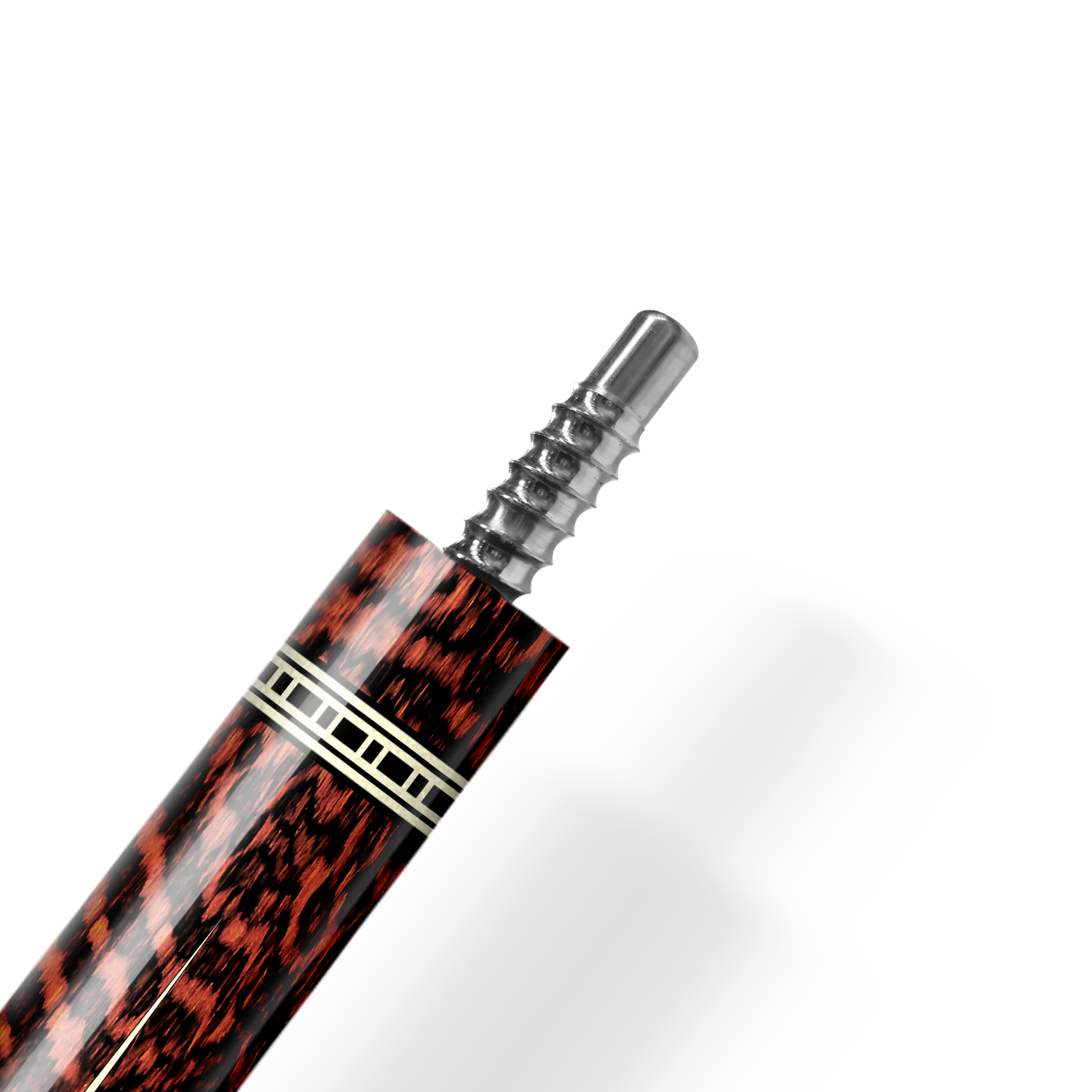 Rhino RETRÔ Cue Butt - Snake - Lizard Embossed Microfiber Leather Wrap & Point