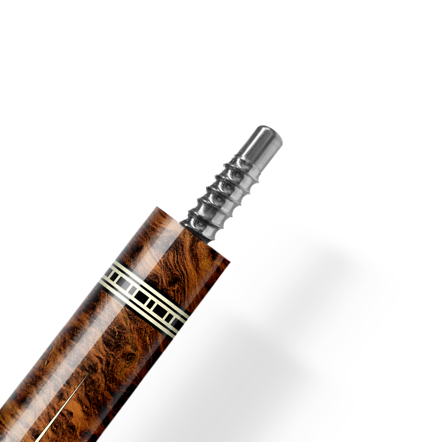 Rhino RETRÔ Cue Butt - Thuya - Lizard Embossed Microfiber Leather Wrap & Point