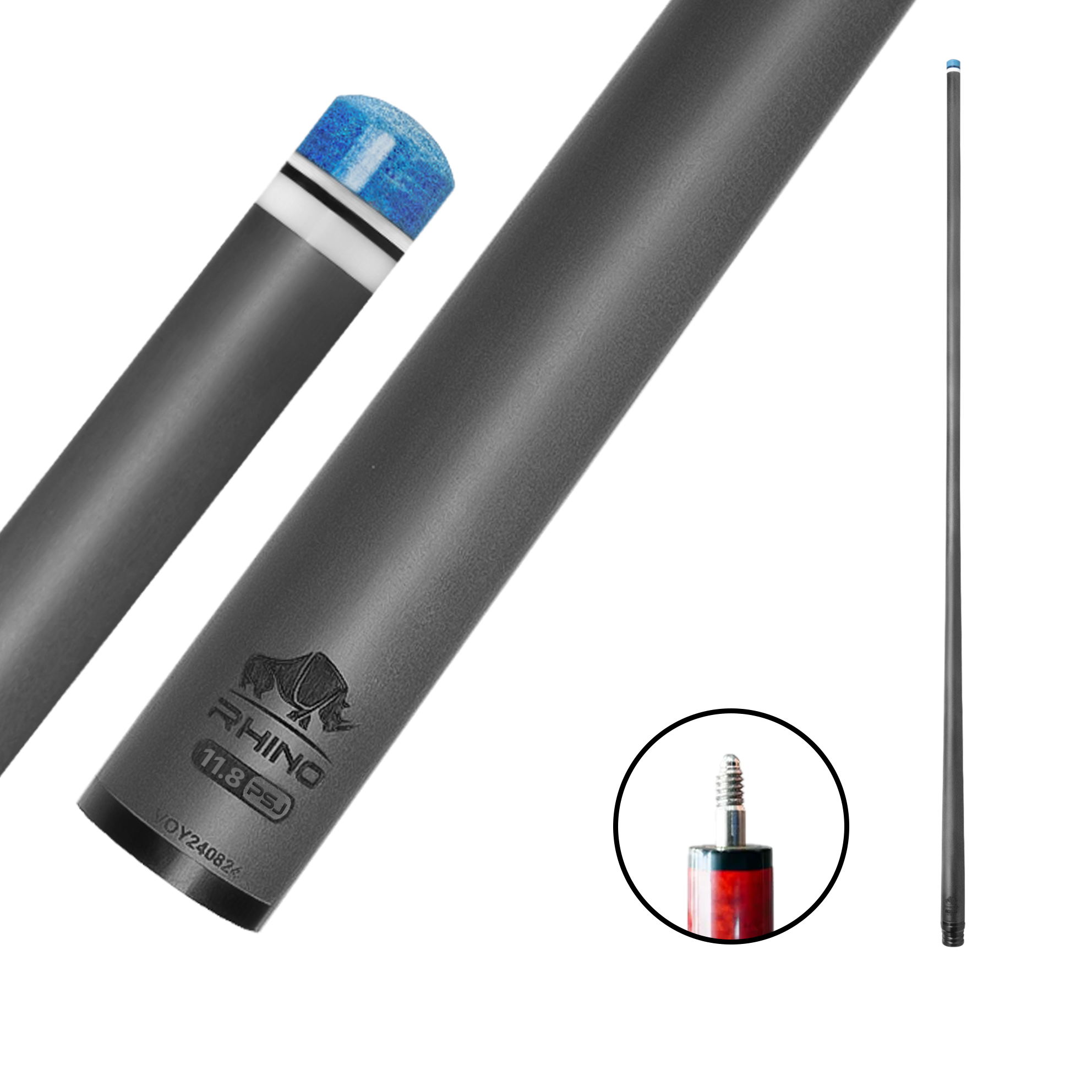 Rhino - 30" / Speed Joint (PSJ) Carbon Pool Cue Single Shaft