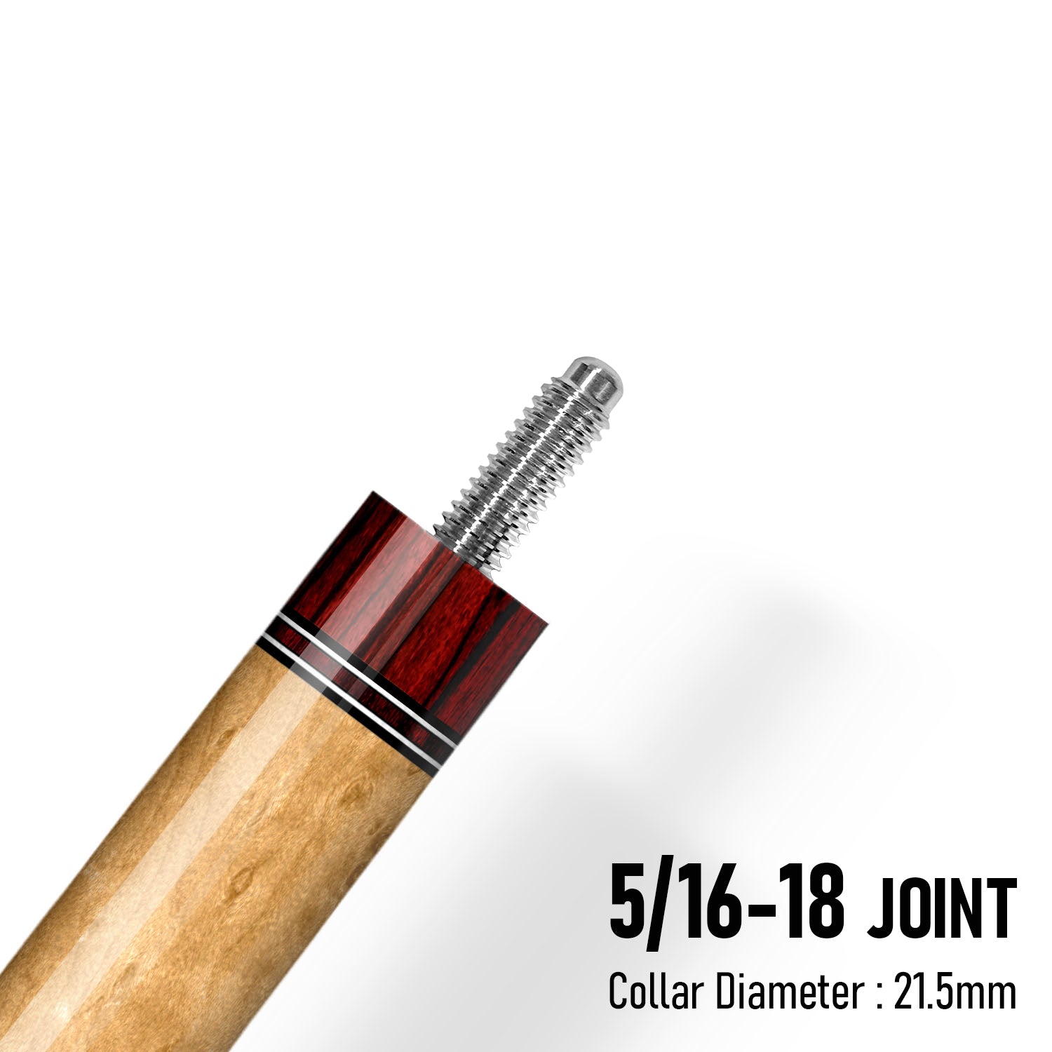 Z Fusion ZF7 Cue Butt – Bordeaux Red (Leather wrap)