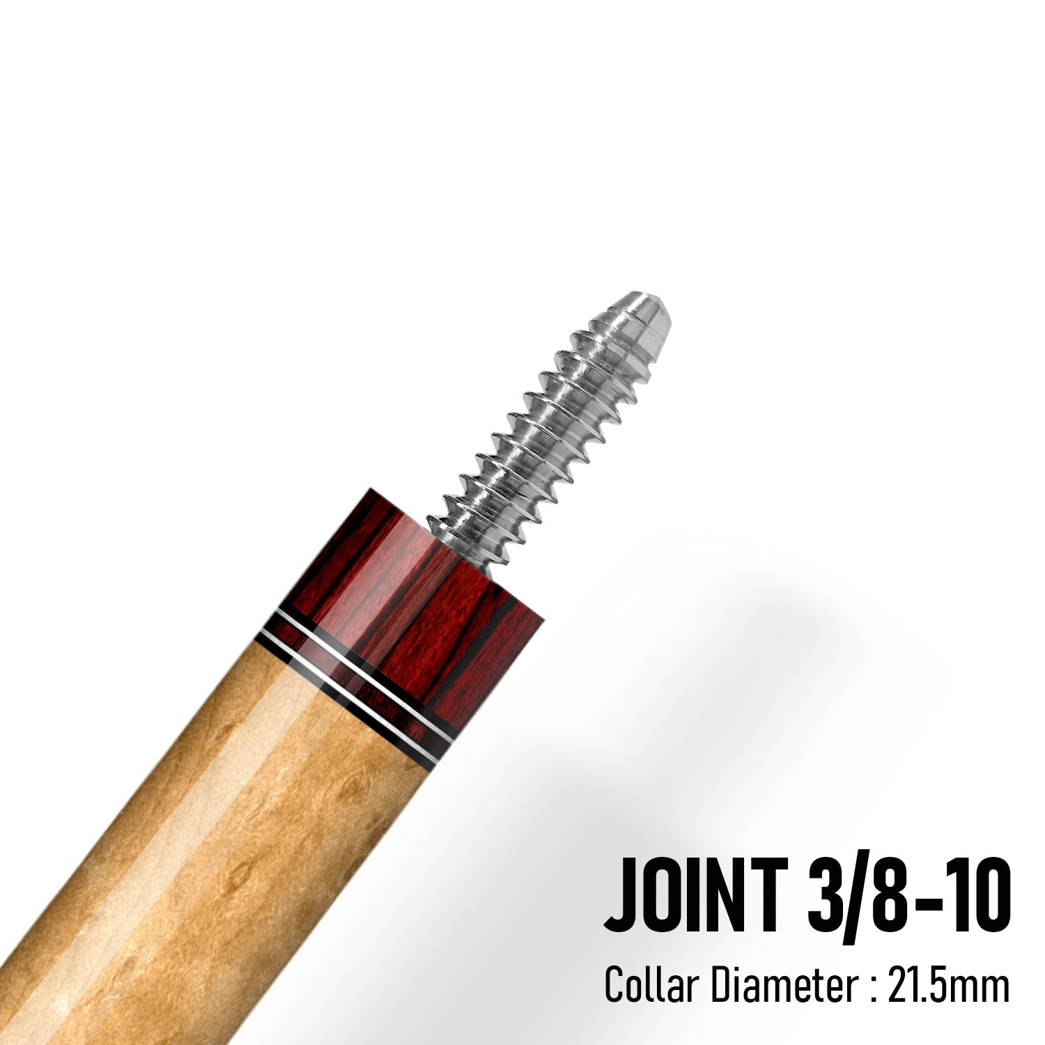 Z Fusion ZF7 Cue Butt – Bordeaux Red (Leather wrap)