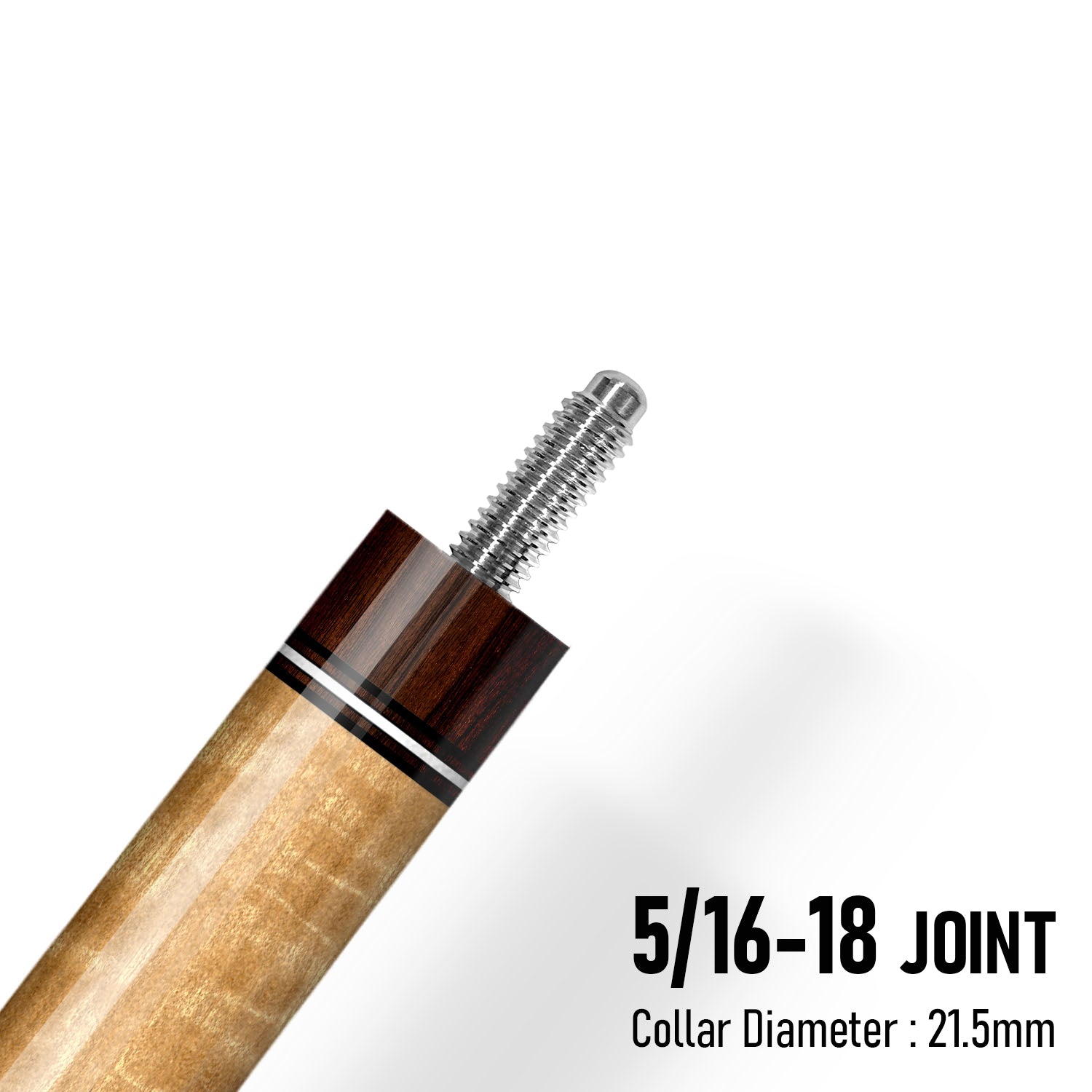 Z Fusion ZF4 Cue Butt – Walnut Line (Leather wrap)