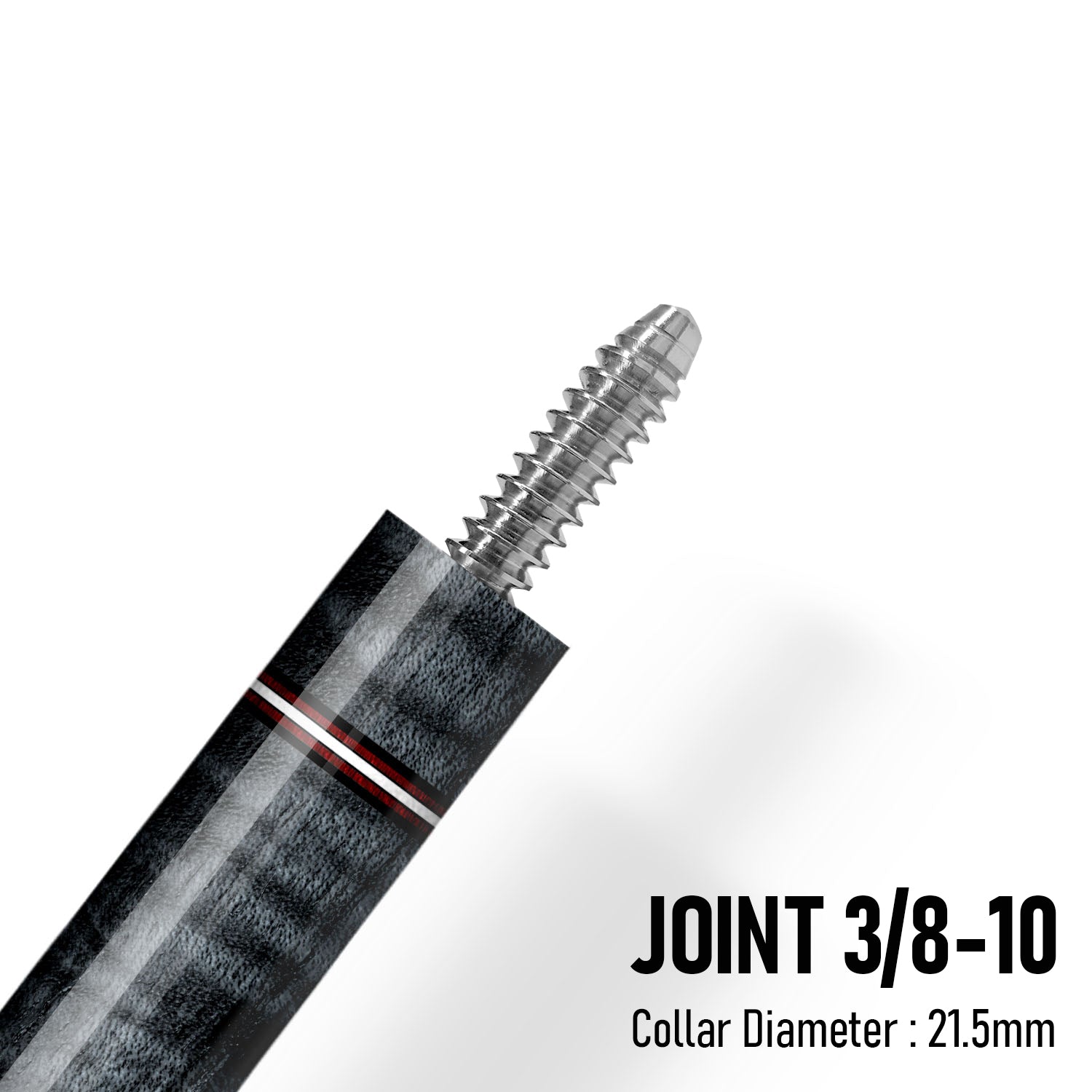 Z Fusion ZF6 Cue Butt – Phantom Black (Leather wrap)