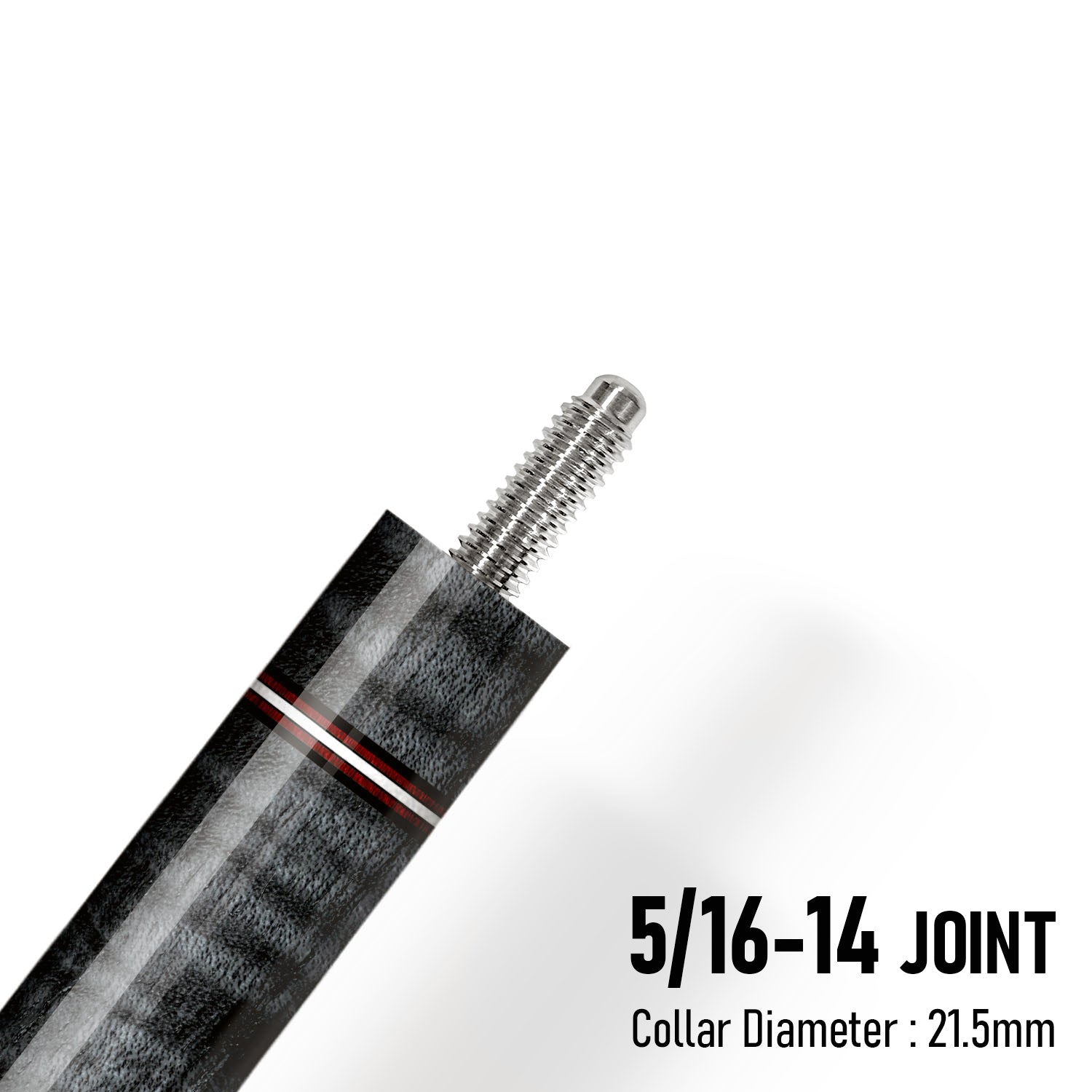 Z Fusion ZF6 Cue Butt – Phantom Black (Leather wrap)