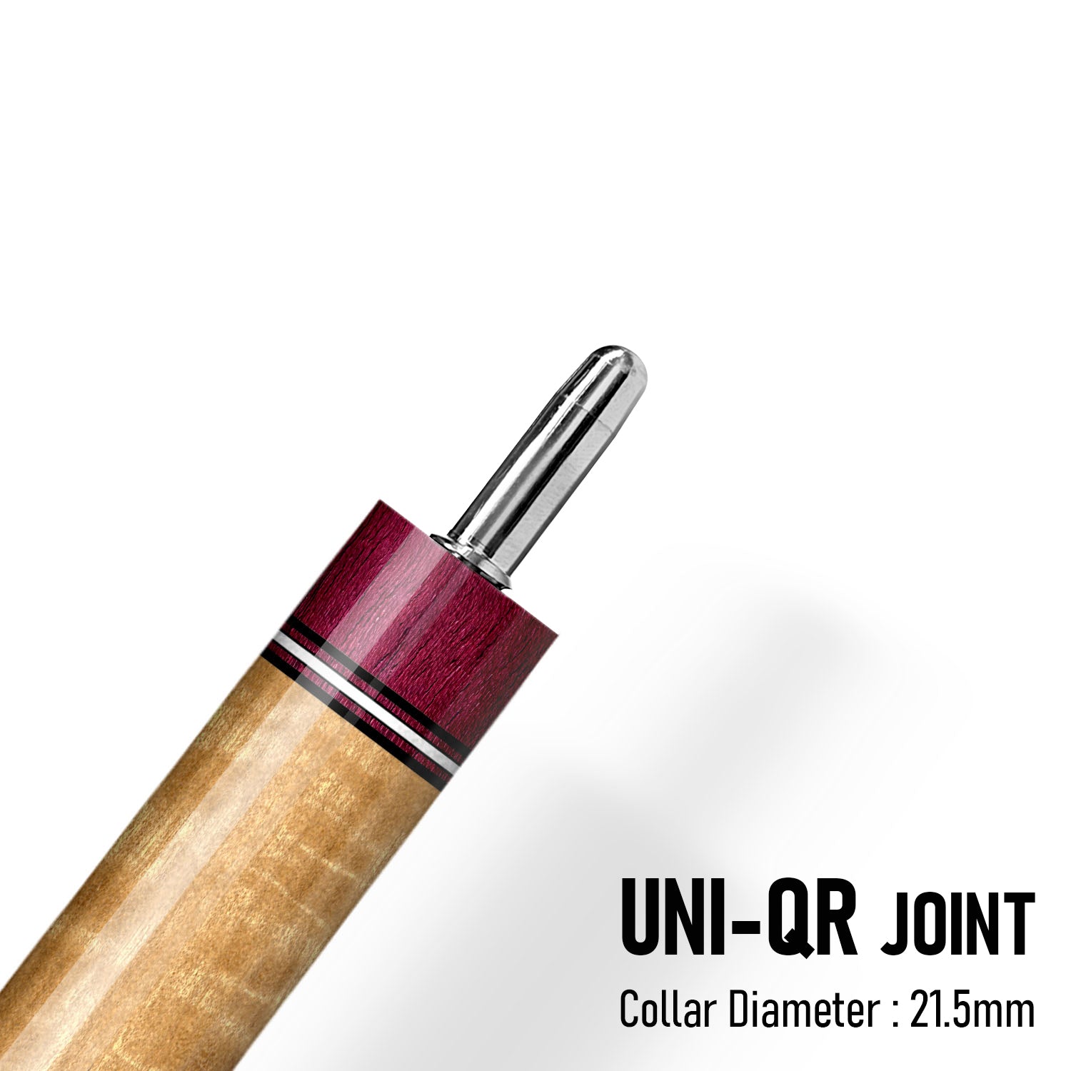 Z Fusion ZF3 Cue Butt – Crimson Edge (Leather wrap)