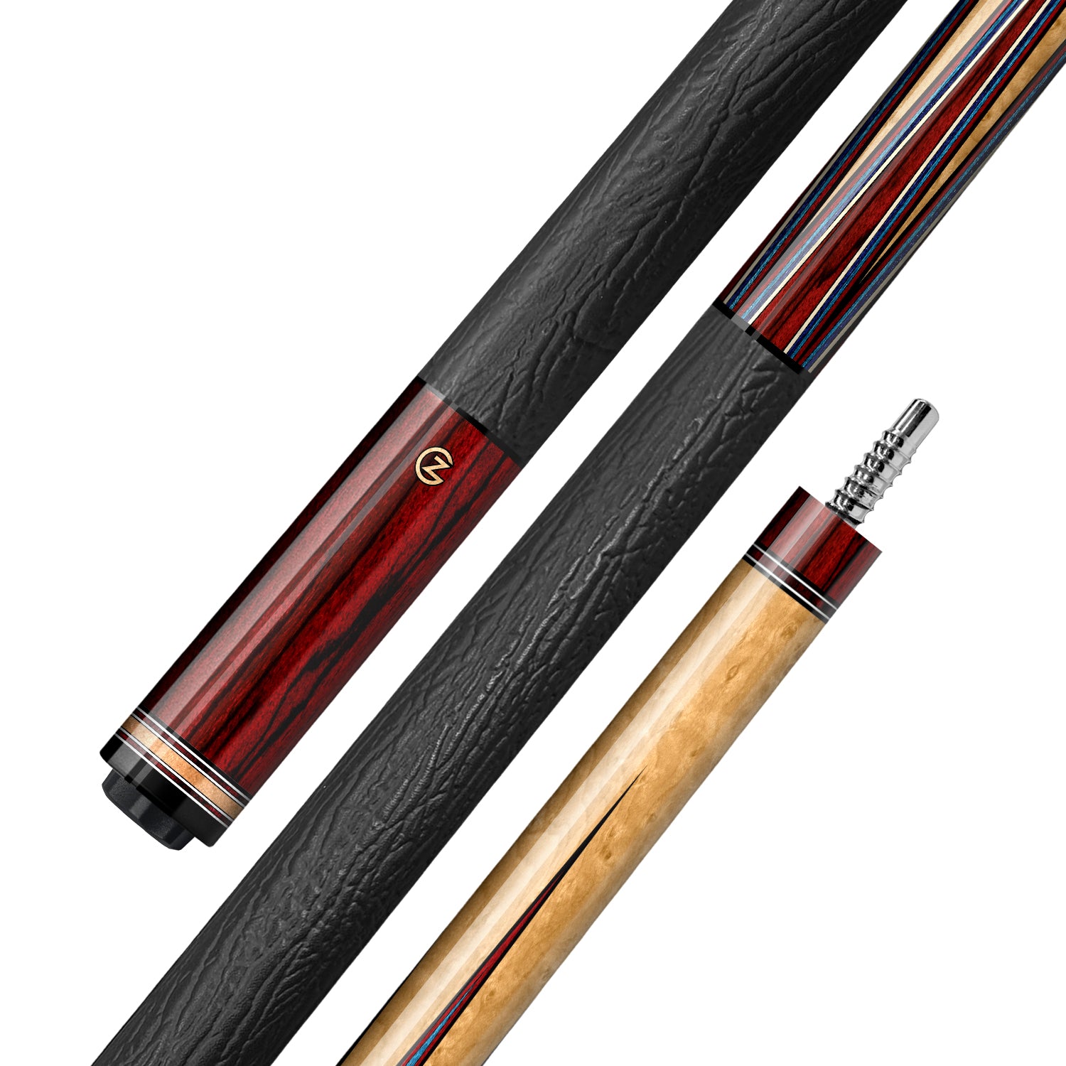 Z Fusion ZF7 Cue Butt – Bordeaux Red (Leather wrap)
