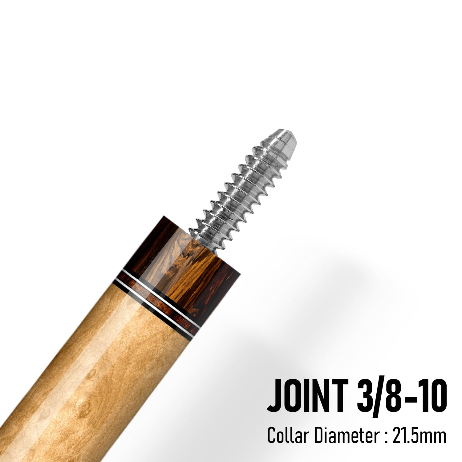 Z Fusion ZF8 Cue Butt – Verdant Burl (Leather wrap)