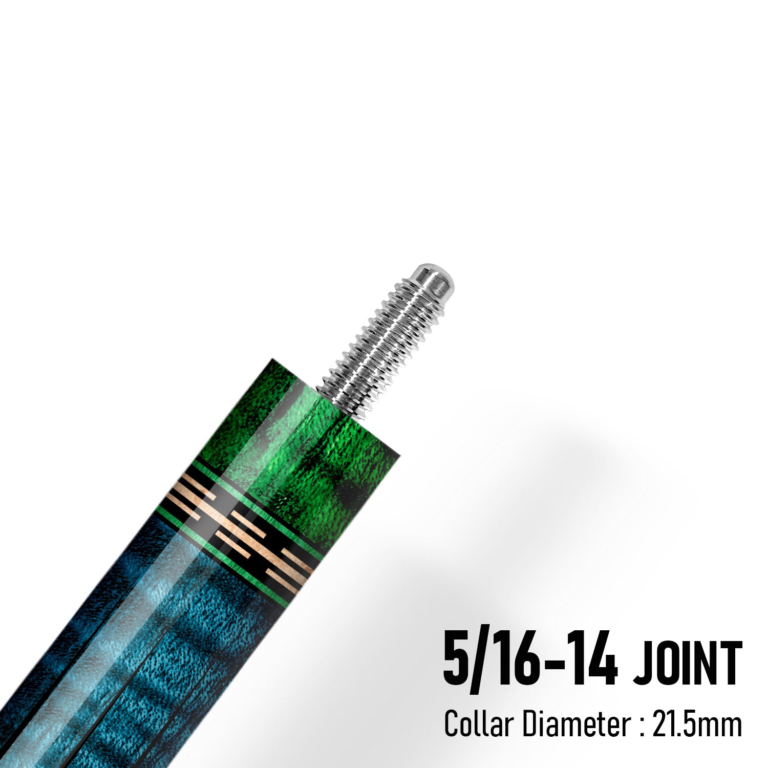 Z LUK ZL1 Cue Butt – Emerald Pulse (Wrapless)