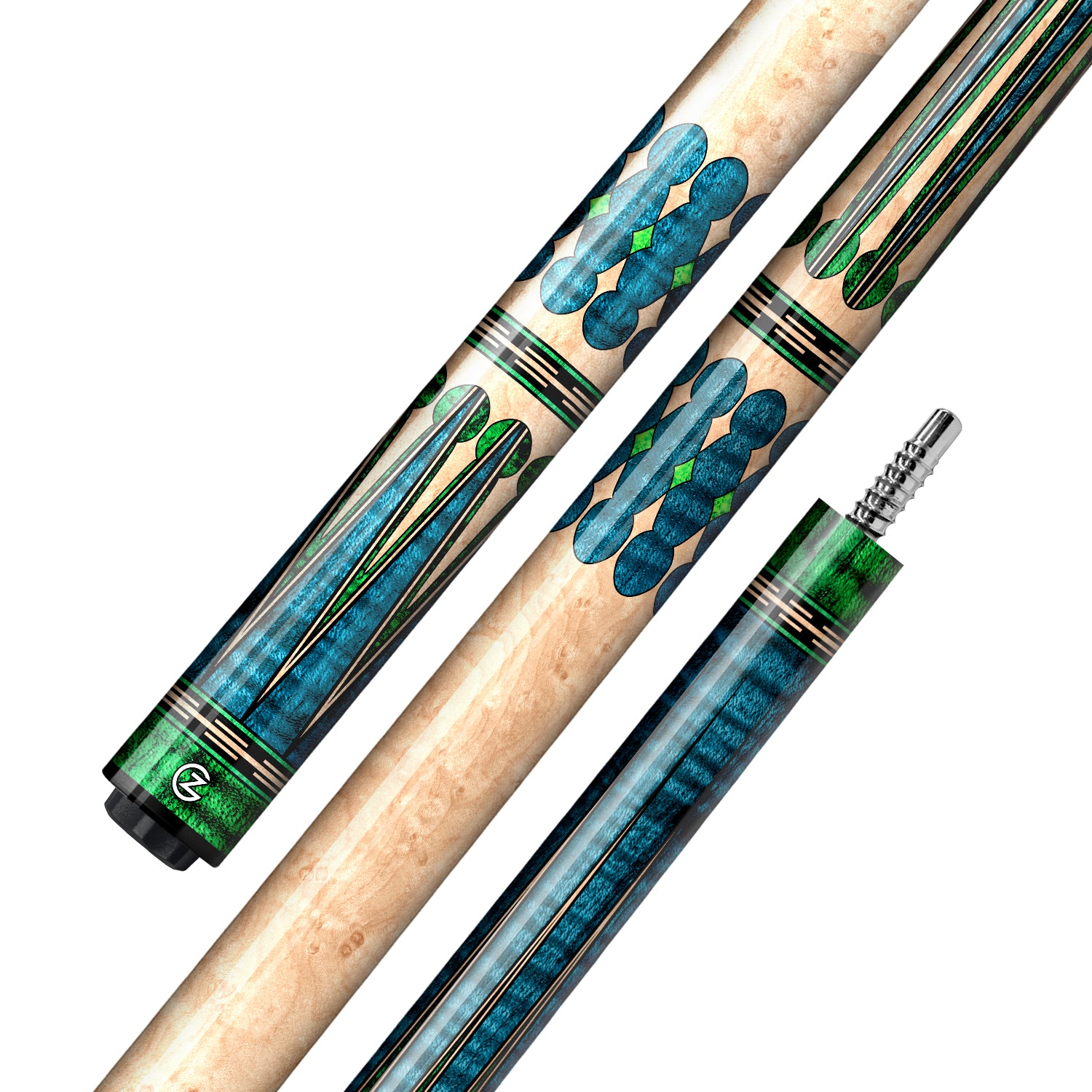 Z LUK ZL1 Cue Butt – Emerald Pulse (Wrapless)