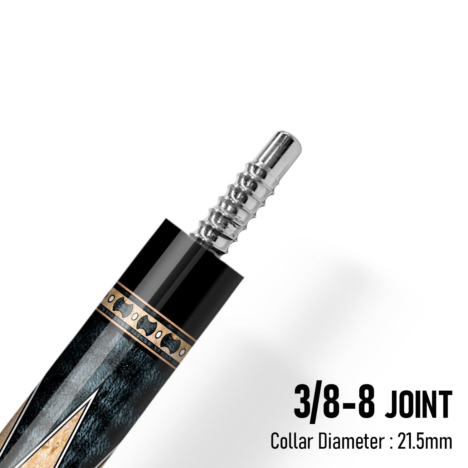 Z LUK ZL3 Cue Butt – Shadow Serpent (Leather wrap)