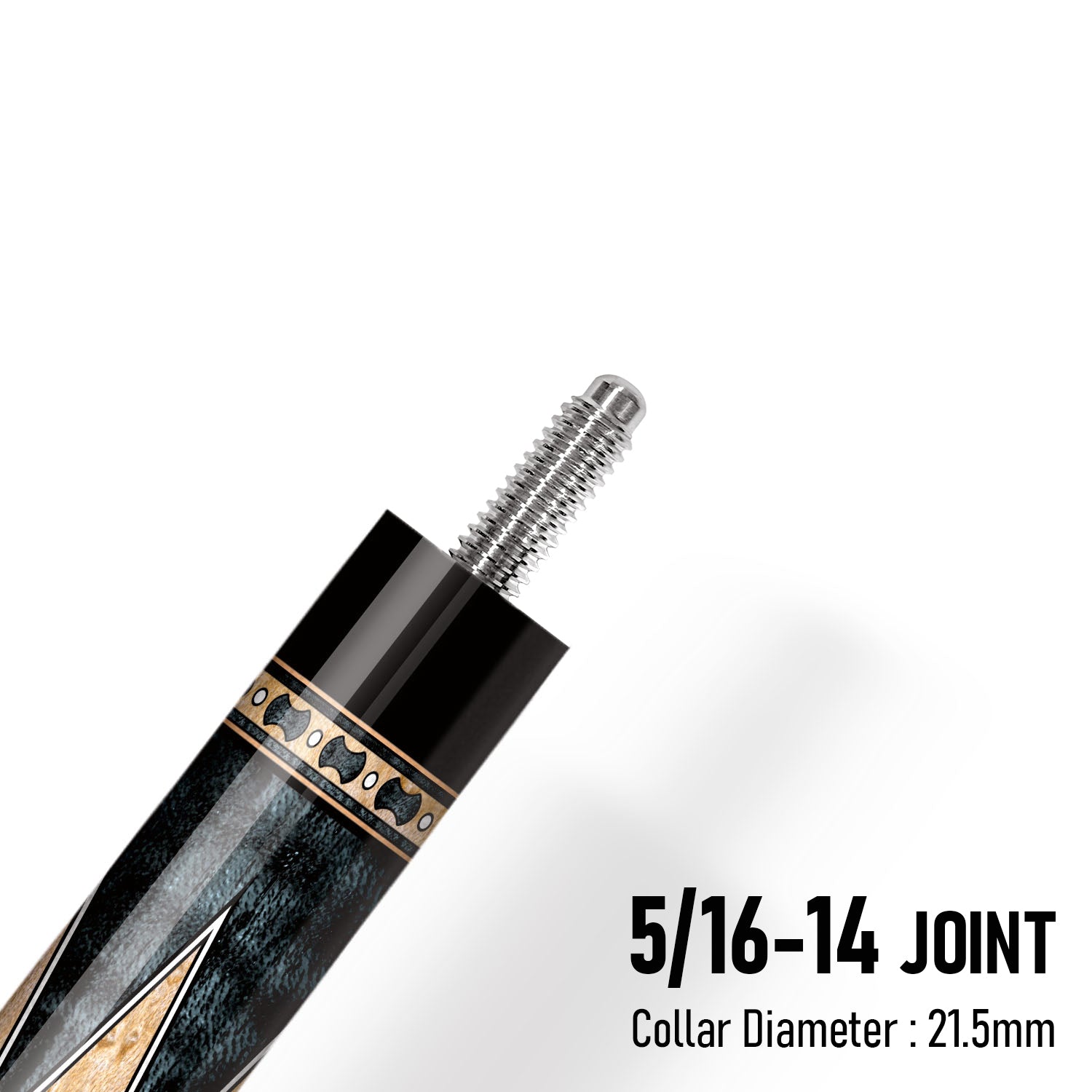 Z LUK ZL3 Cue Butt – Shadow Serpent (Leather wrap)