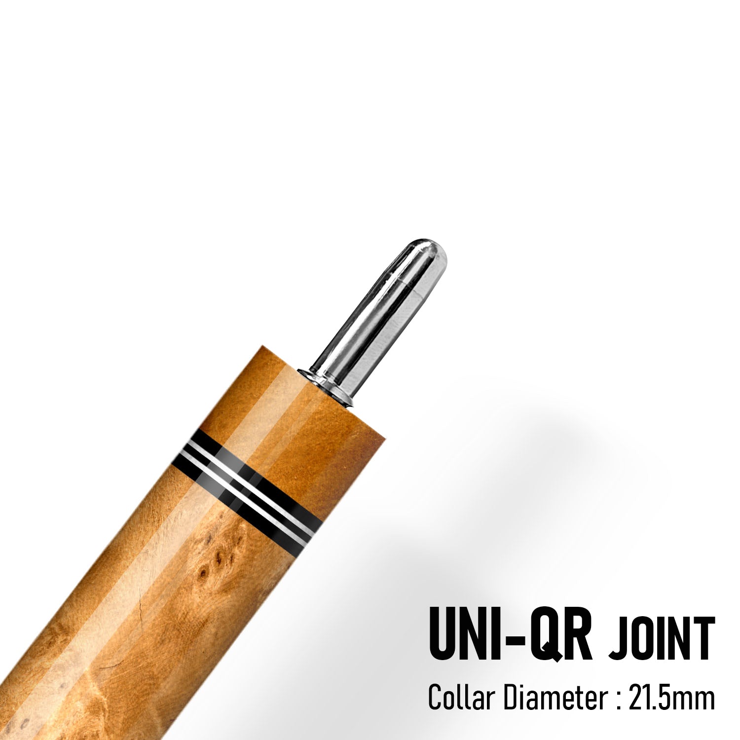 Z Pure ZP3 Cue Butt – Birdseye Maple (Leather wrap)