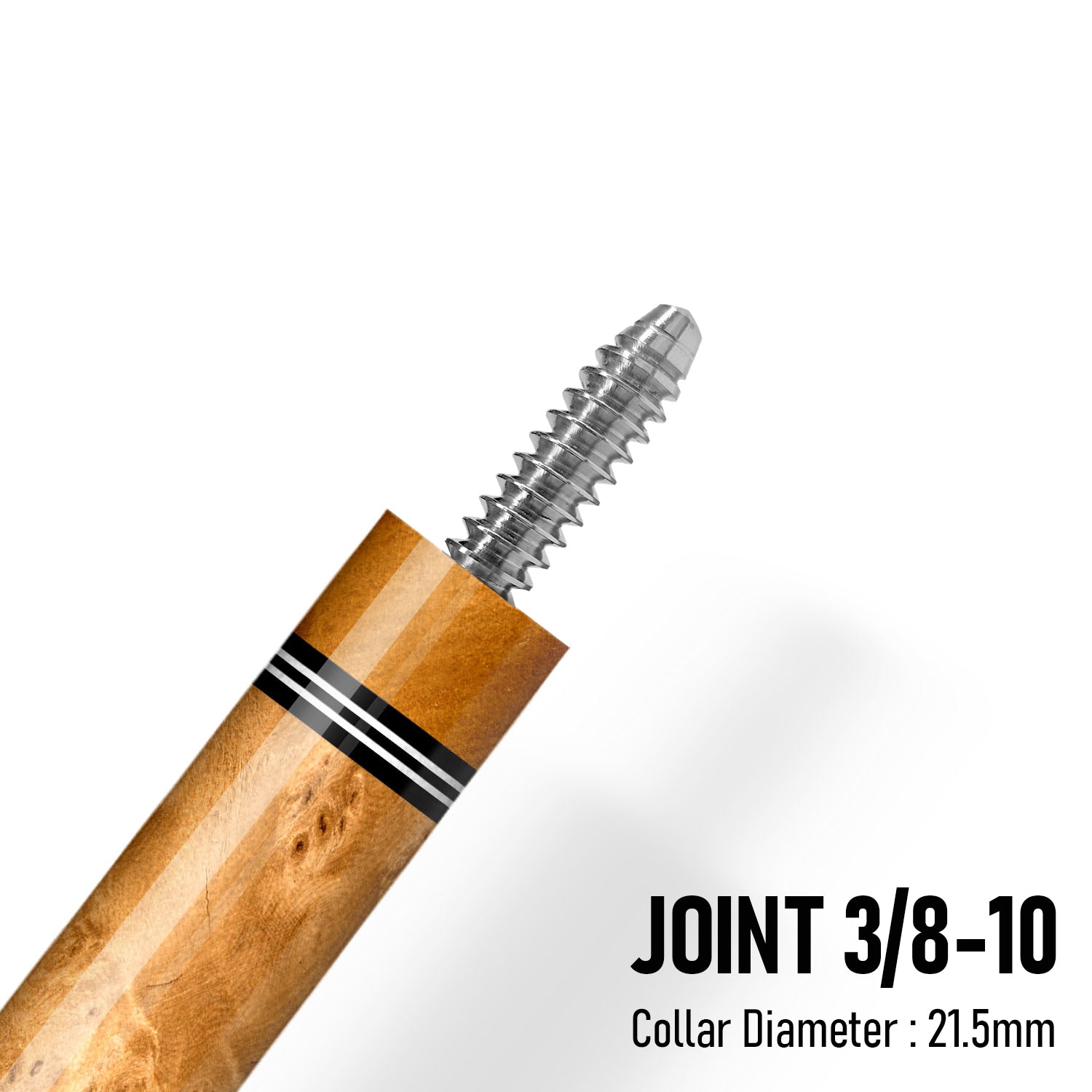 Z Pure ZP3 Cue Butt – Birdseye Maple (Leather wrap)