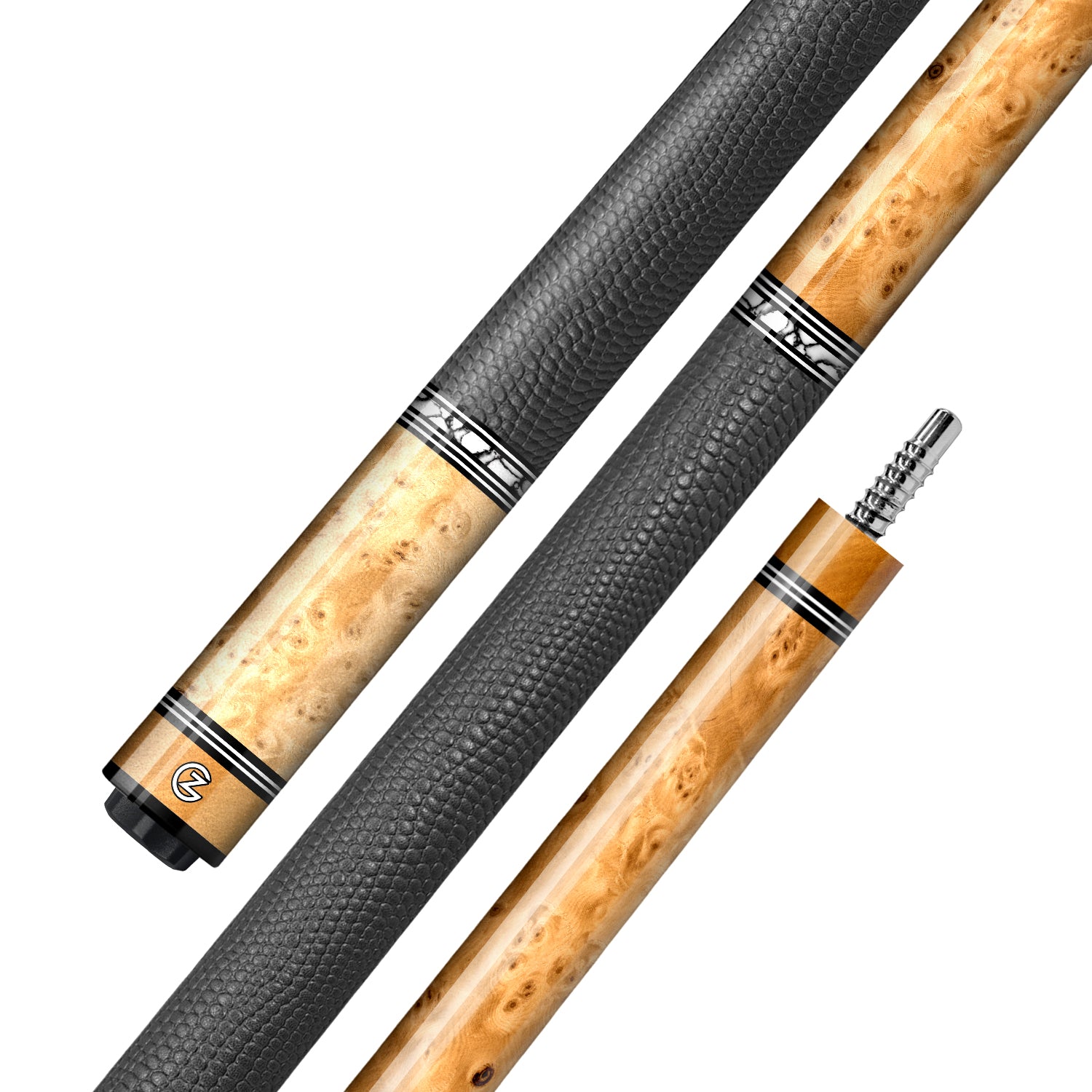Z Pure ZP3 Cue Butt – Birdseye Maple (Leather wrap)