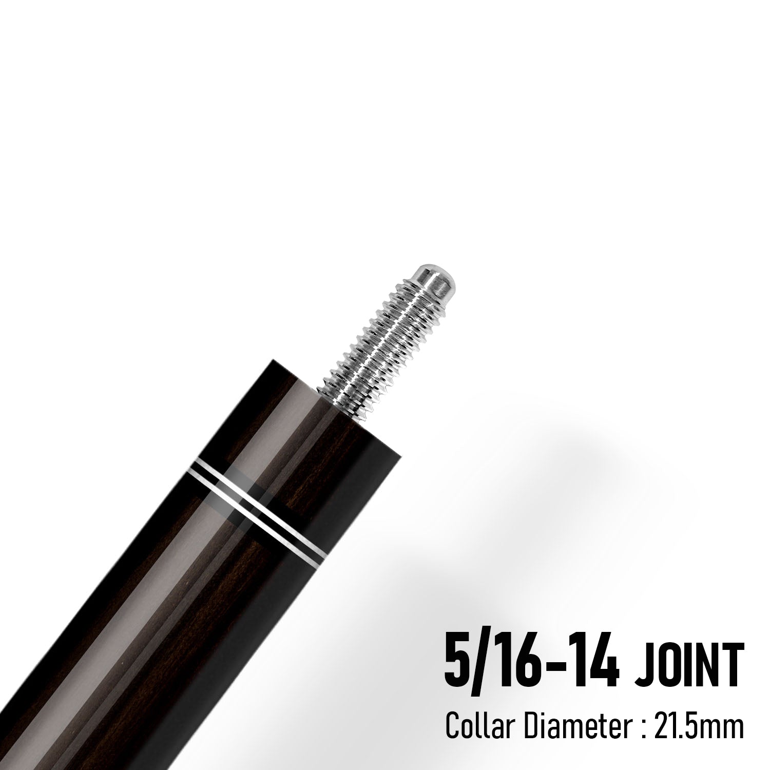 Z Pure ZP2 Cue Butt – Ebony (Leather wrap)