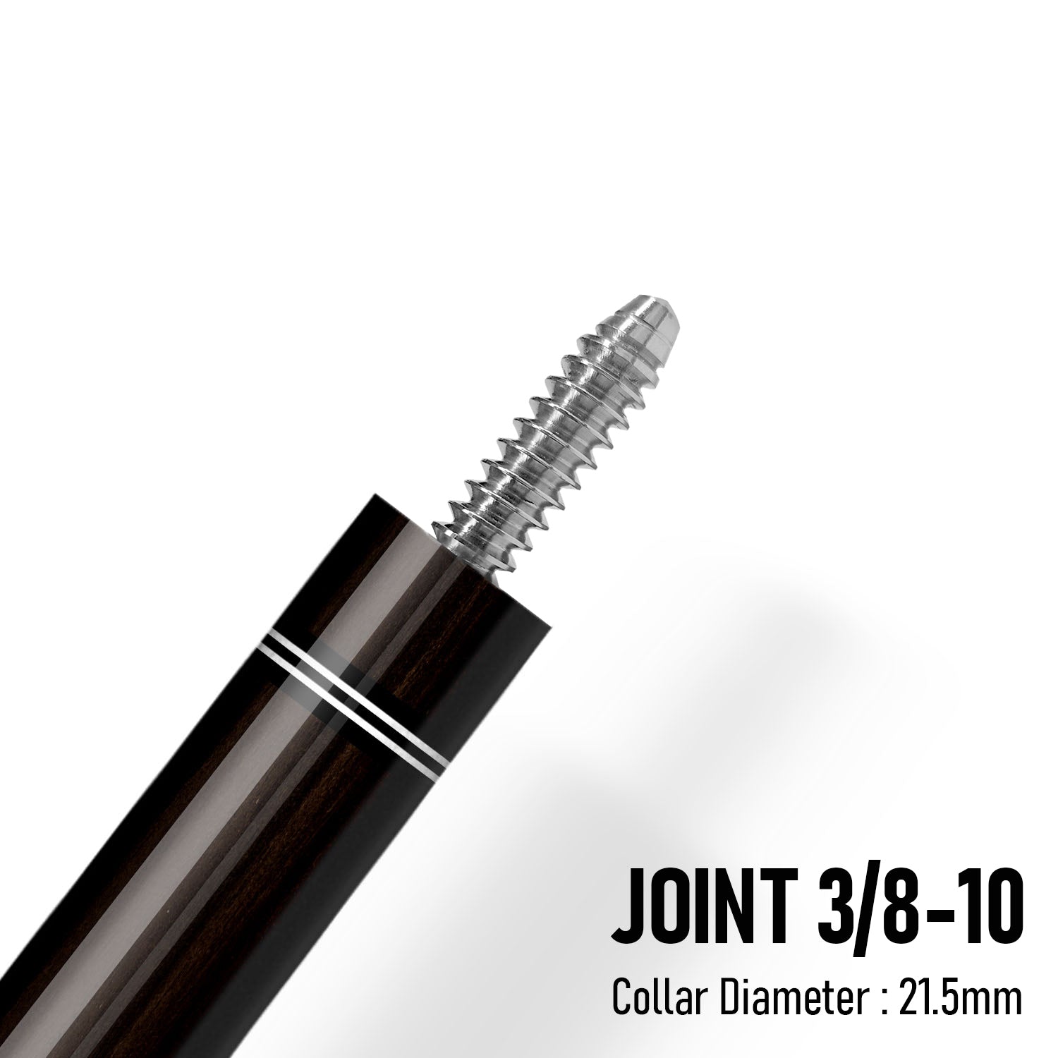 Z Pure ZP2 Cue Butt – Ebony (Leather wrap)