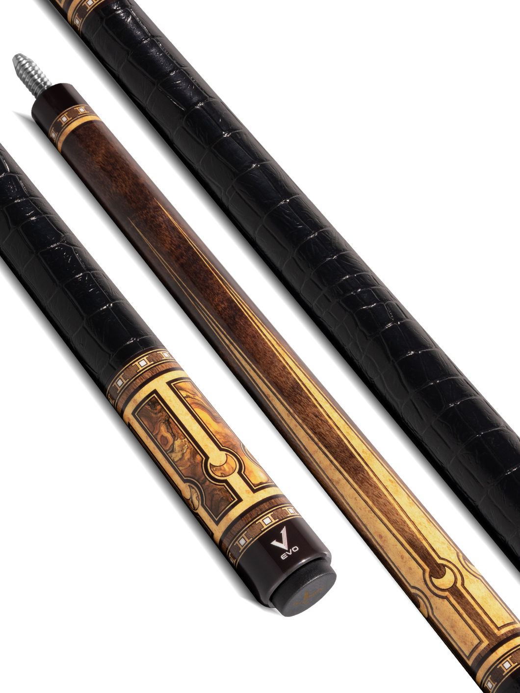 EVO LUNA POOL CUE - GOLDEN CREST - LEATHER WRAP