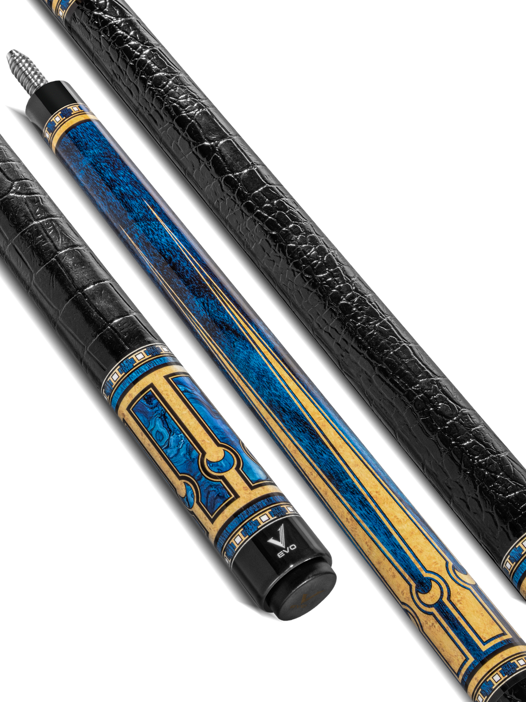 EVO LUNA POOL CUE - SAPPHIRE GATE - LEATHER WRAP