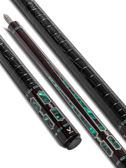 EVO LUNA POOL CUE - MALACHITE ECLIPSE - LEATHER WRAP