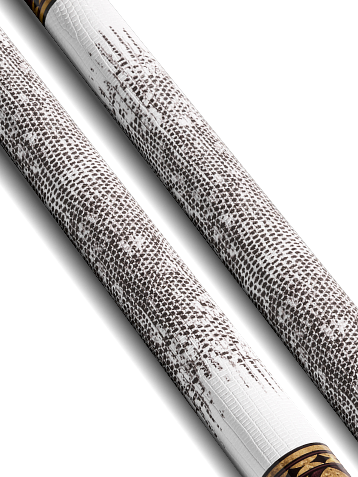 EVO CROWN POOL CUE - ROYAL BLACK - WHITE LEATHER WRAP