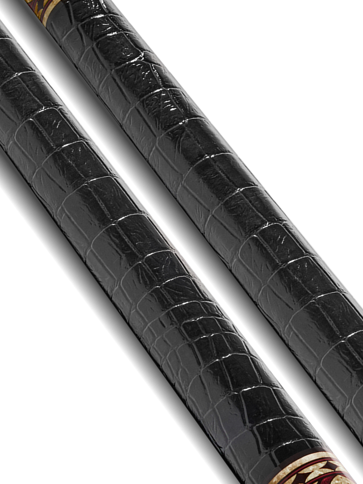 EVO CROWN POOL CUE - ROYAL BLACK - BLACK LEATHER WRAP