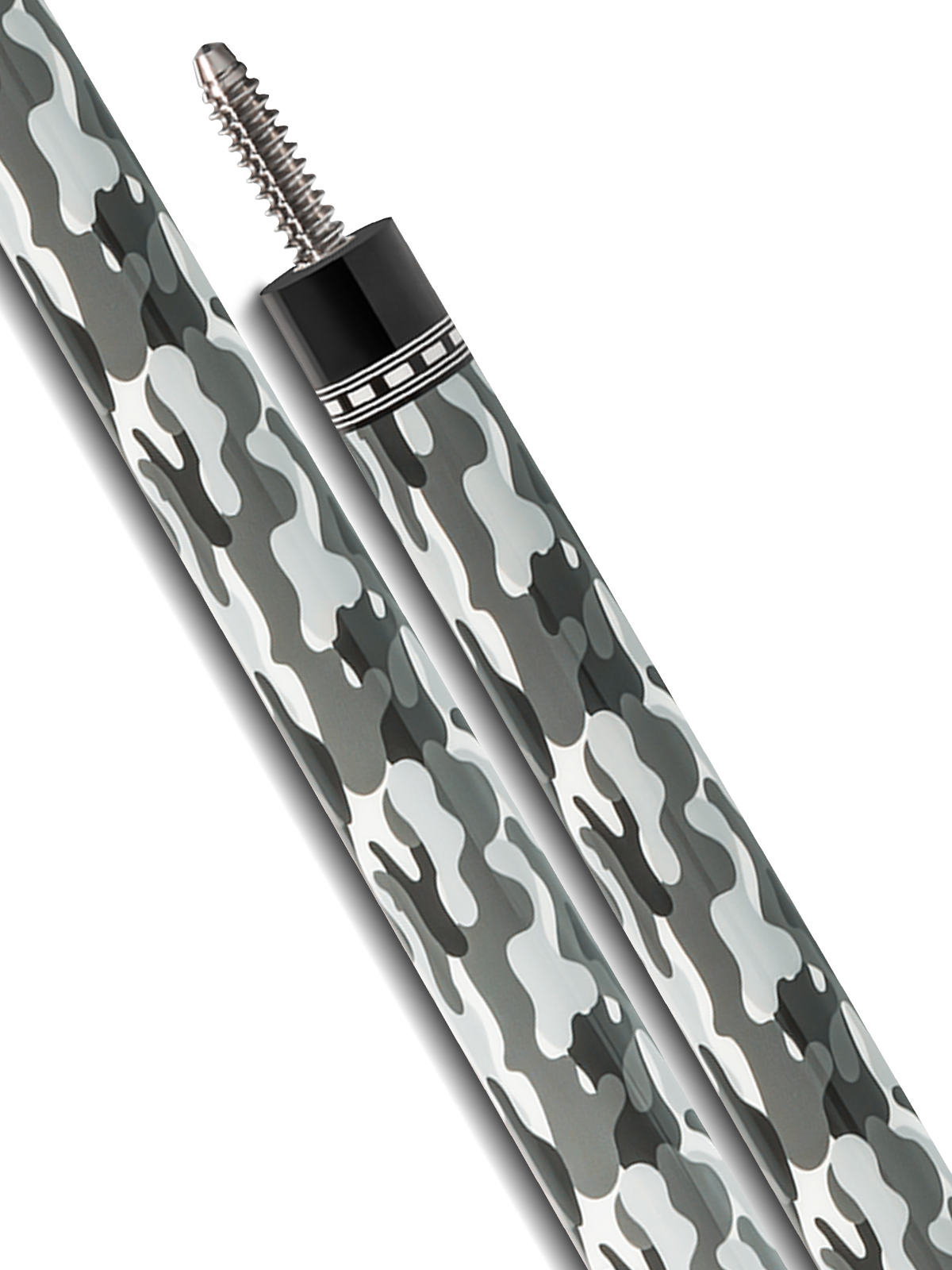 EVO CAMO POOL CUE - GHOST - LEATHER WRAP