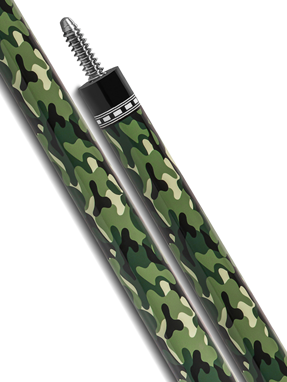 EVO CAMO POOL CUE - VIPER - LEATHER WRAP