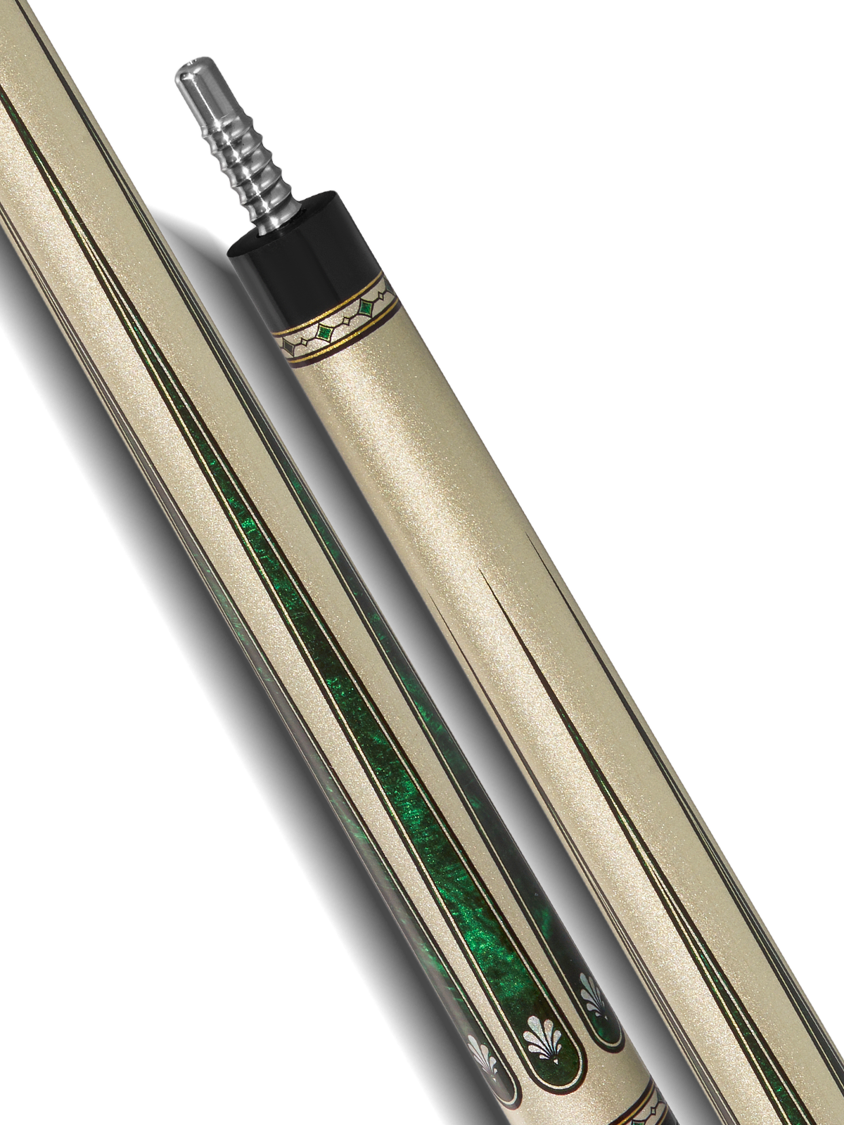 EVO BEAST POOL CUE - EMERALD COBRA - LEATHER WRAP