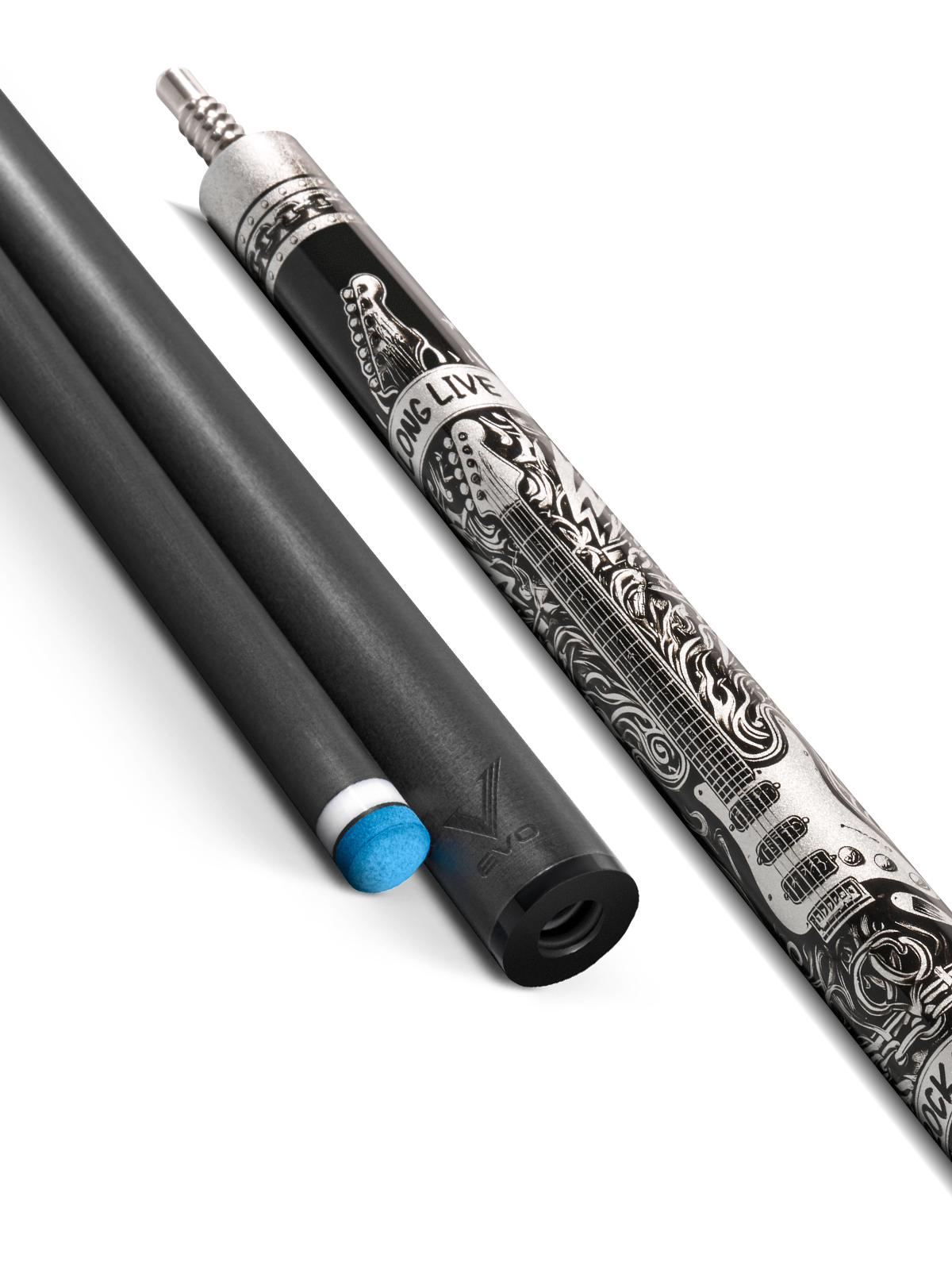 EVO REBEL POOL CUE - WHITE LEATHER WRAP