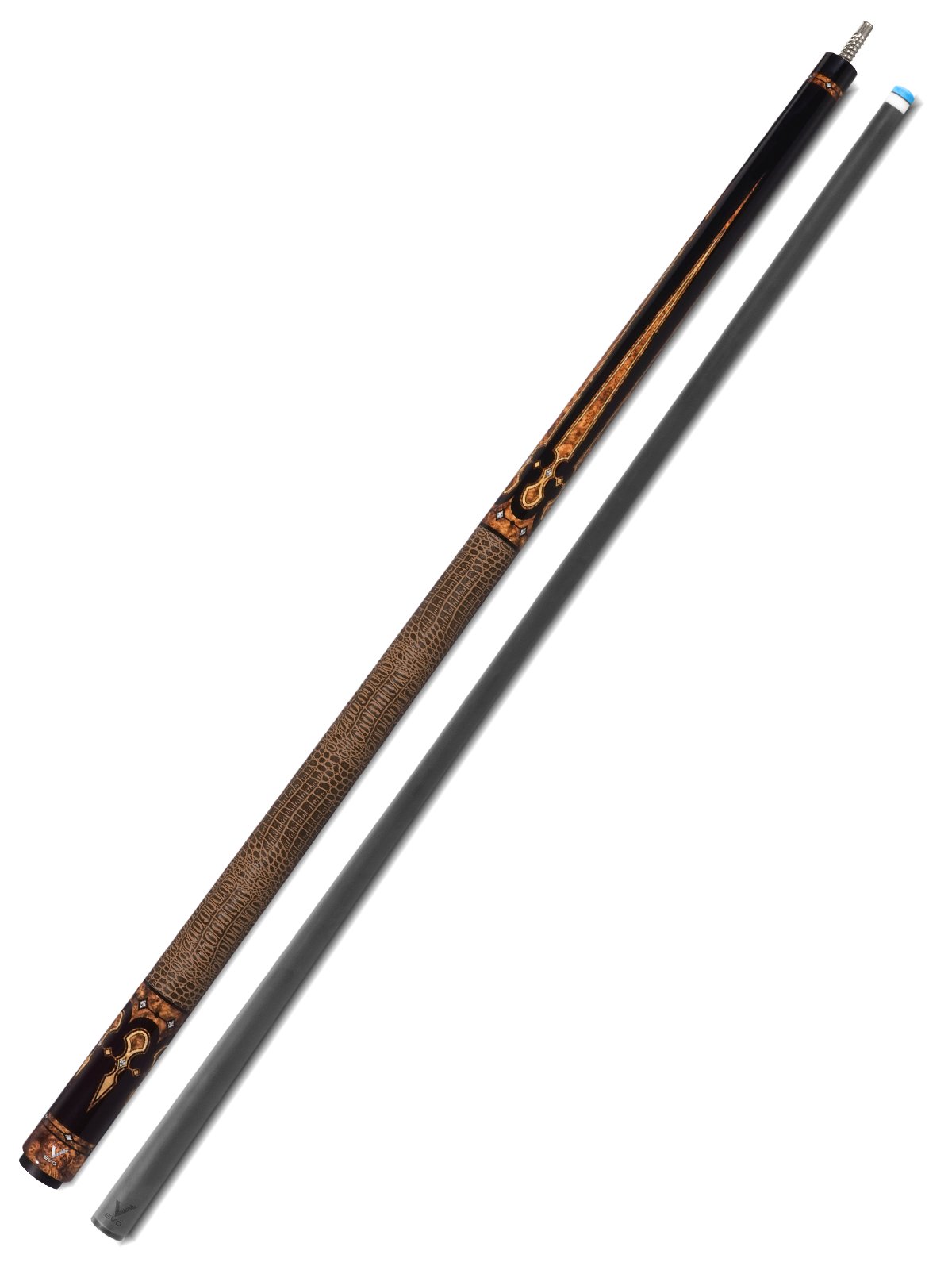 EVO CROWN POOL CUE - MONARCH BLADE - LEATHER WRAP