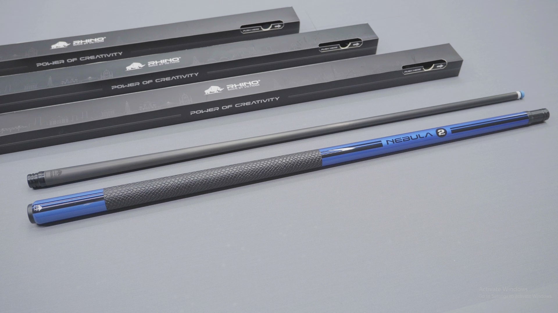 Load video: Nebula 2 Pool Cue - Sky Blue - Sport Wrap