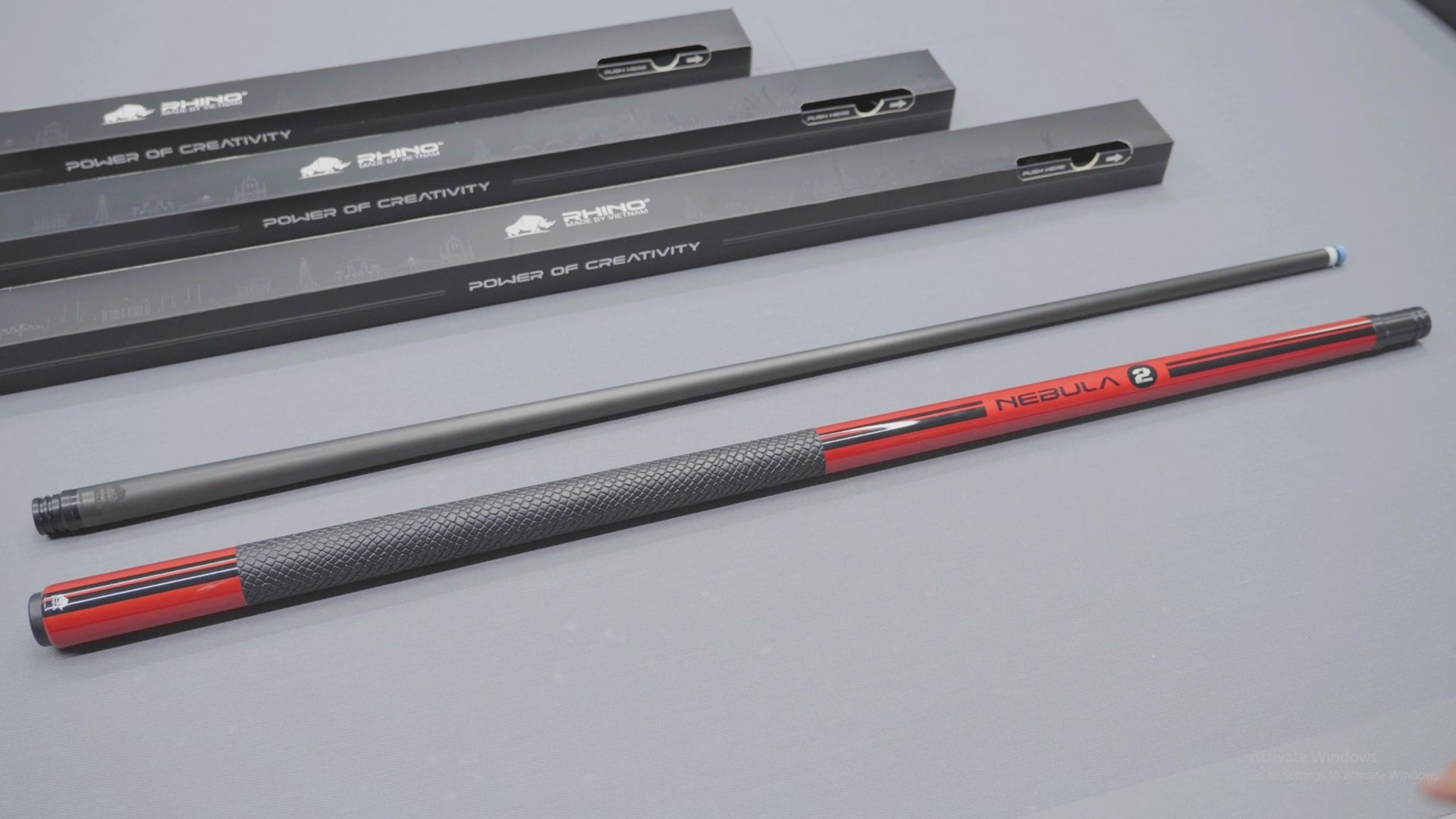 Load video: Nebula 2 Pool Cue - Crimson Red - Wrapless