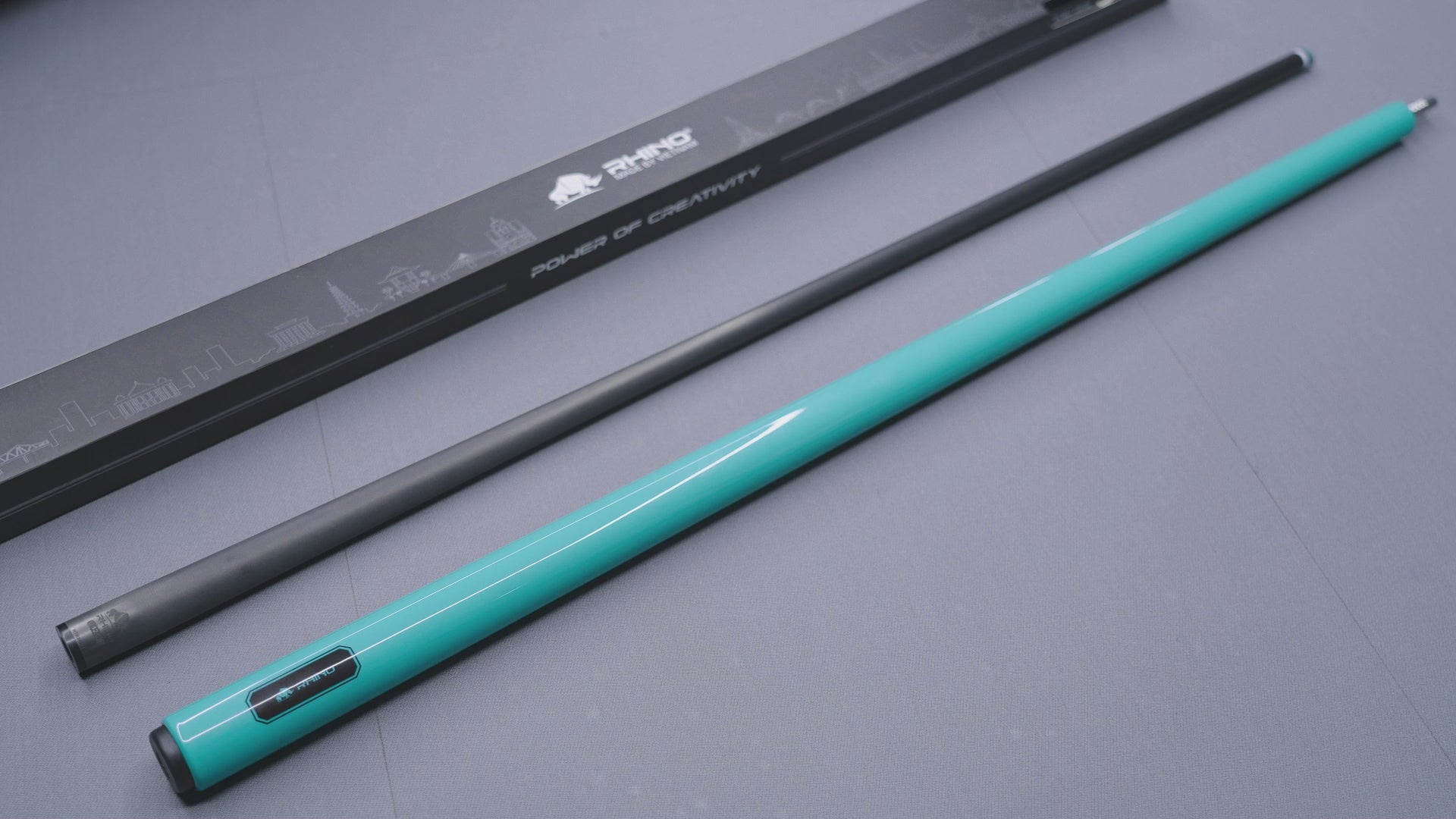 Load video: LUMINAX POOL CUE - TROPICAL TURQUOISE