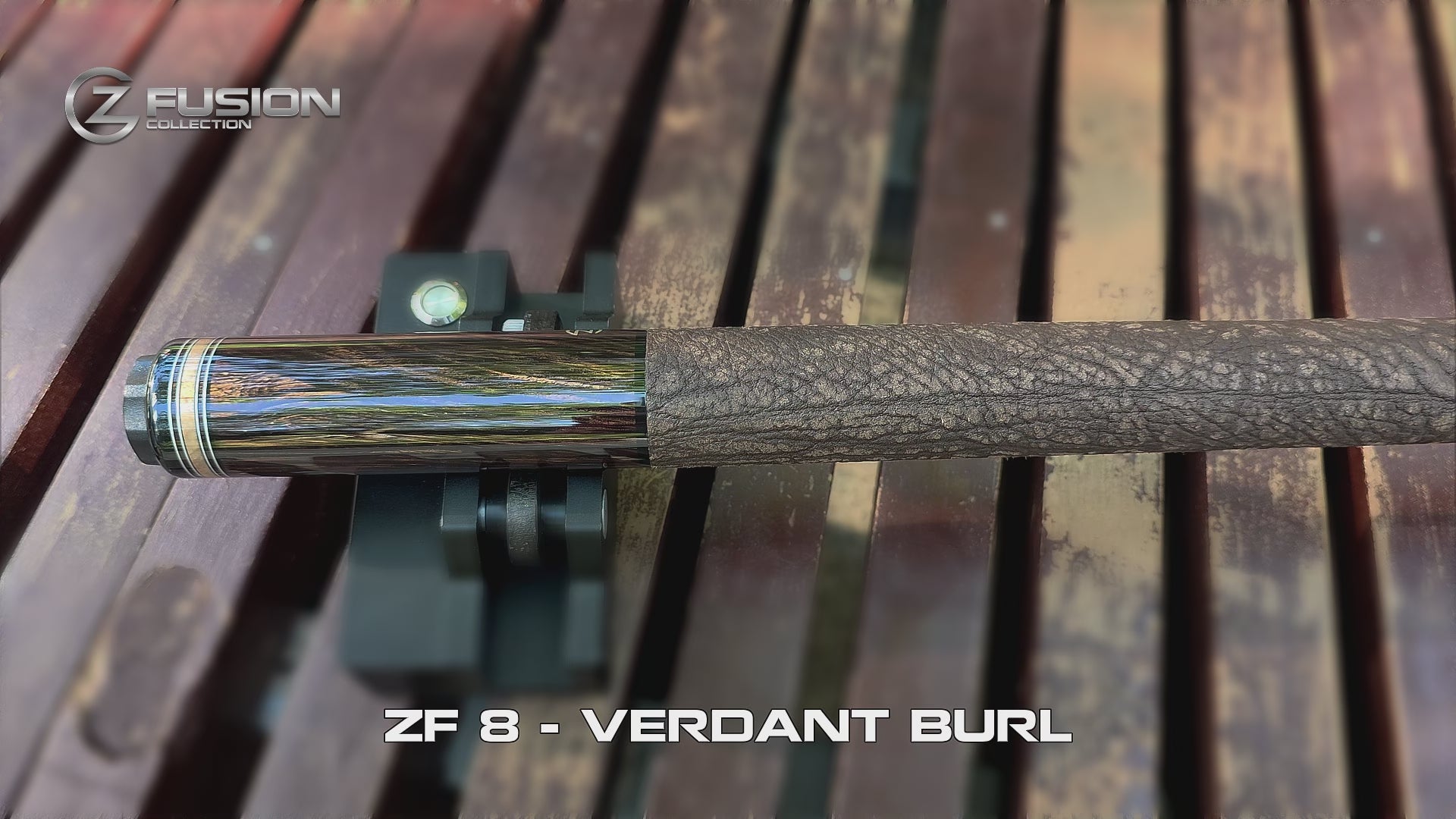 Load video: Z Fusion ZF8 – Verdant Burl (Leather wrap)