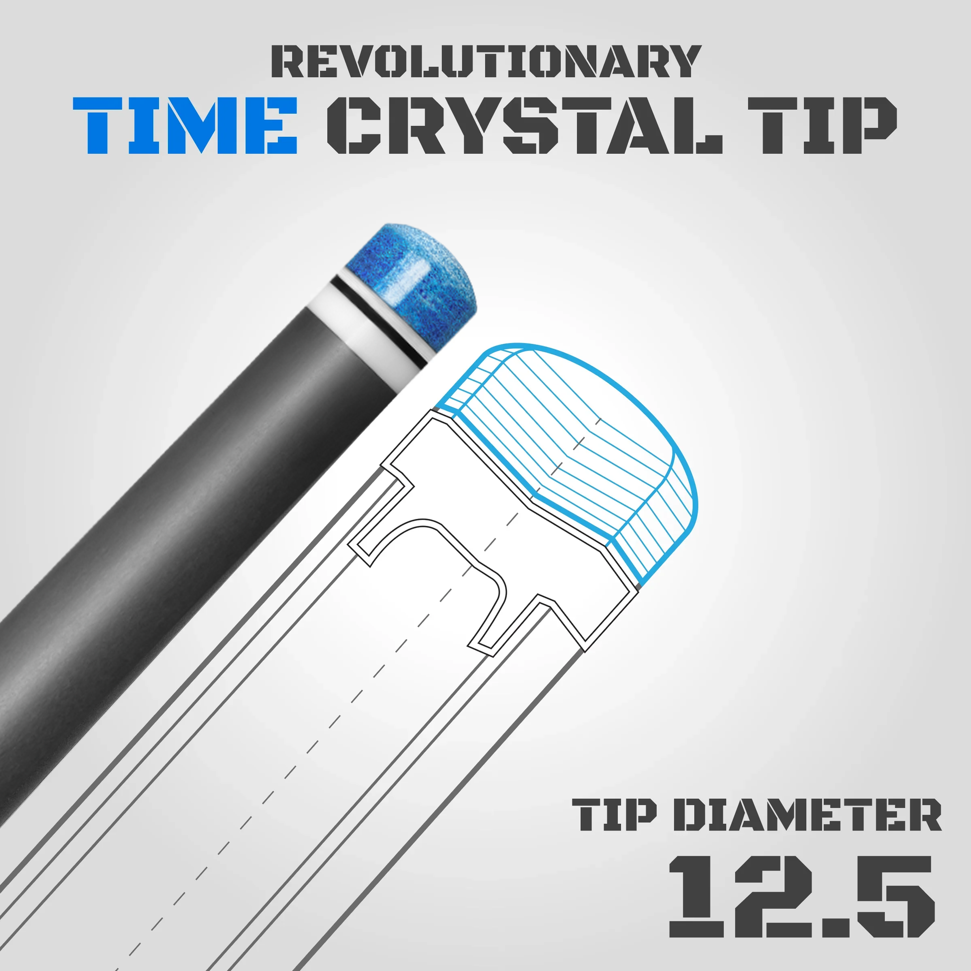 Rhino RETRÔ Pool Cue - Pale Moon Ebony - Wrapless